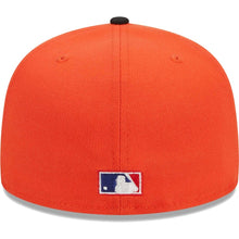 Load image into Gallery viewer, 59Fifty Baltimore Orioles Retro Jersey Script Orange/Black - Green UV
