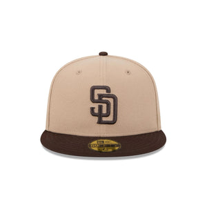 59Fifty San Diego Padres 2T Camel/Brown Fitted Hat - Gray UV