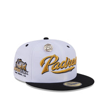 Load image into Gallery viewer, 59Fifty Day San Diego Padres 70th Anniversary 2-Tone White/Black - Gray UV
