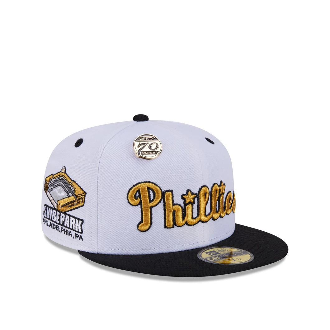 59Fifty Day Philadelphia Phillies 70th Anniversary 2-Tone White/Black - Gray UV