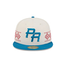Load image into Gallery viewer, 59Fifty New Era Puerto Rico Latin Embroidery Stone/Blue - Grey UV
