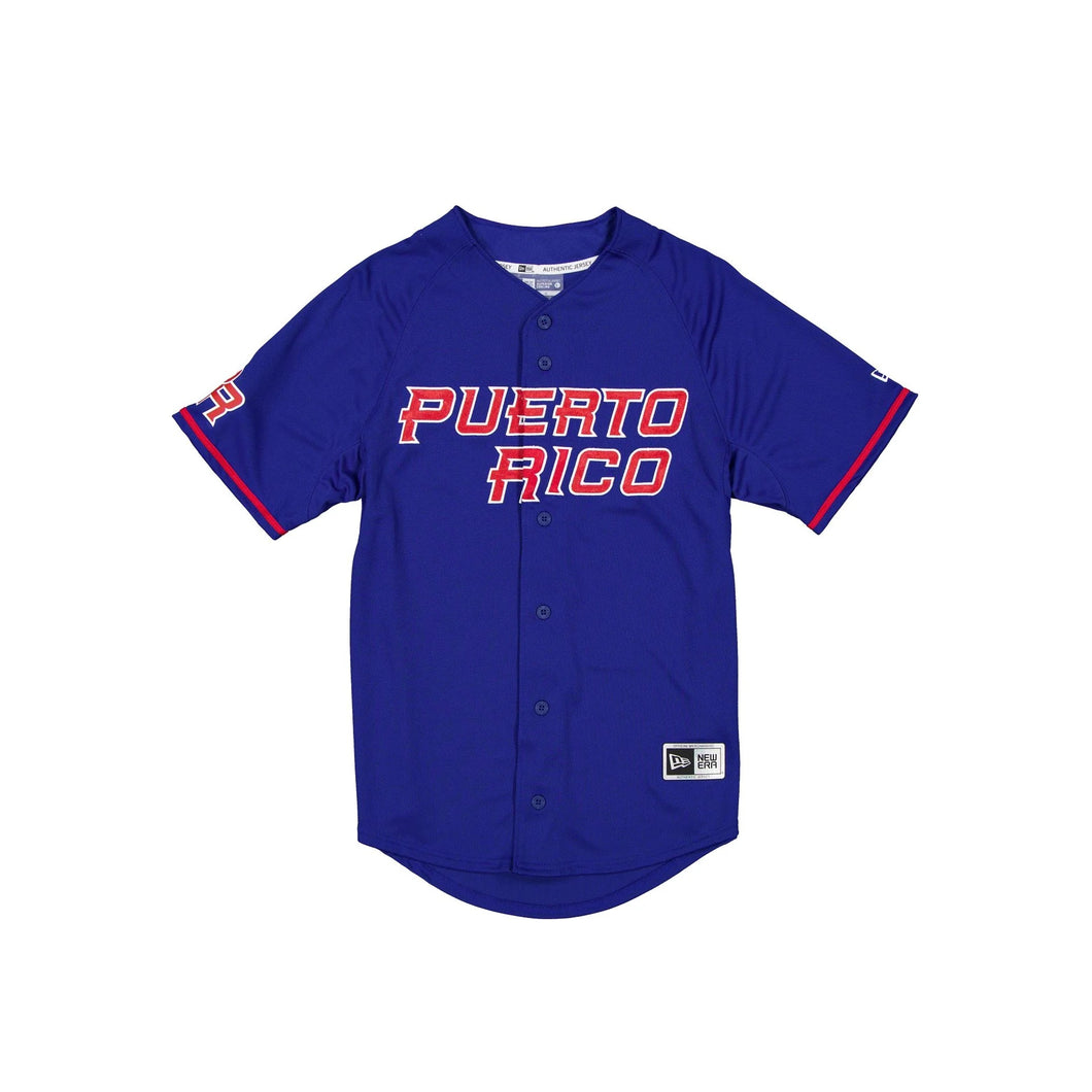 2024 Puerto Rico Baseball Federation New Era Puerto Rico Away Jersey - Royal Blue