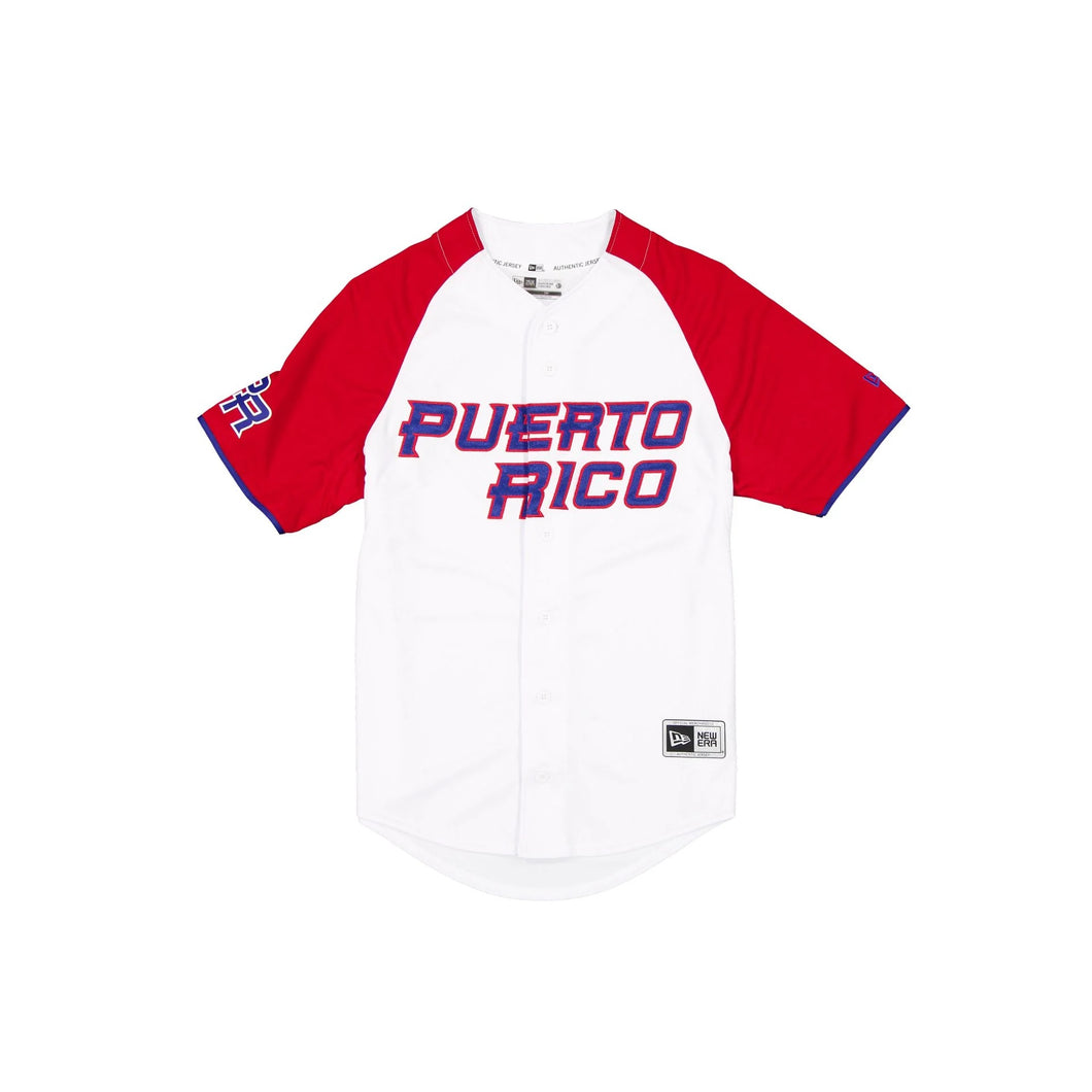 2024 Puerto Rico Baseball Federation New Era Puerto Rico Home Jersey - White/Red