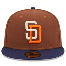 Load image into Gallery viewer, 59Fifty San Diego Padres Harvest 25th Anniversary Game 2T Brown/Navy - Gray UV
