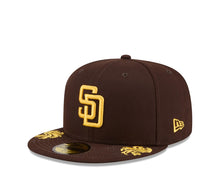 Load image into Gallery viewer, 59Fifty New Era San Diego Padres Wordmark Script Brown - Grey UV
