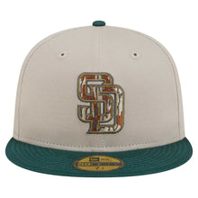 Load image into Gallery viewer, 59Fifty San Diego Padres New Era Lifestyle Tree Bark Fill Fitted Hat - Gray UV
