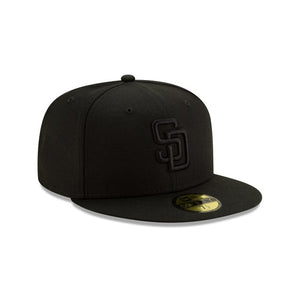 59Fifty San Diego Padres MLB Basic Black on Black - Grey UV