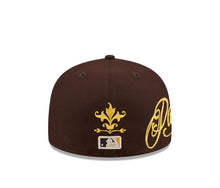 Load image into Gallery viewer, 59Fifty New Era San Diego Padres Wordmark Script Brown - Grey UV

