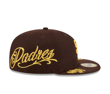 Load image into Gallery viewer, 59Fifty New Era San Diego Padres Wordmark Script Brown - Grey UV
