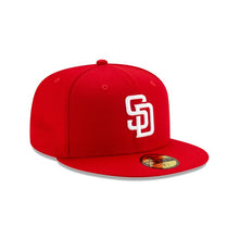 Load image into Gallery viewer, 59Fifty San Diego Padres MLB Basic Scarlet - Grey UV
