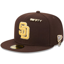 Load image into Gallery viewer, 59Fifty San Diego Padres Brown 2025 59FIFTY Day Fitted Hat - Gold UV
