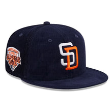 Load image into Gallery viewer, 59Fifty San Diego Padres Throwback Corduroy 1992 All Star Game Navy - Gray UV
