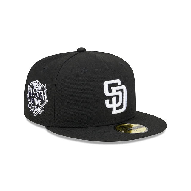 Men's New Era 59Fifty San Diego Padres 2016 ASG Black/White Fitted - Gray UV