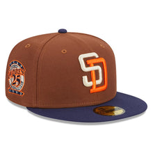 Load image into Gallery viewer, 59Fifty San Diego Padres Harvest 25th Anniversary Game 2T Brown/Navy - Gray UV
