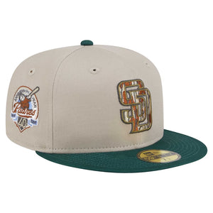 59Fifty San Diego Padres New Era Lifestyle Tree Bark Fill Fitted Hat - Gray UV