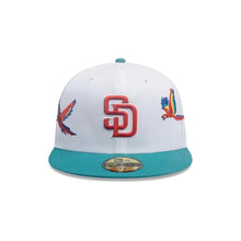 Load image into Gallery viewer, 59Fifty New Era San Diego Padres MLB City Element Honduras White/Green Fitted Hat - Feather UV
