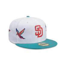 Load image into Gallery viewer, 59Fifty New Era San Diego Padres MLB City Element Honduras White/Green Fitted Hat - Feather UV
