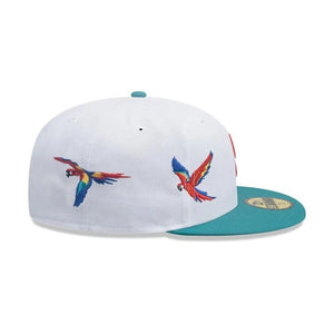 59Fifty New Era San Diego Padres MLB City Element Honduras White/Green Fitted Hat - Feather UV