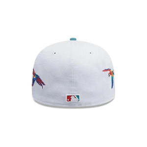 59Fifty New Era San Diego Padres MLB City Element Honduras White/Green Fitted Hat - Feather UV