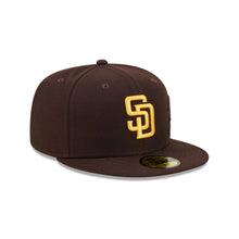Load image into Gallery viewer, 59Fifty New Era San Diego Padres Side Script OTC Brown - Grey UV
