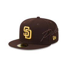 Load image into Gallery viewer, 59Fifty New Era San Diego Padres Side Script OTC Brown - Grey UV
