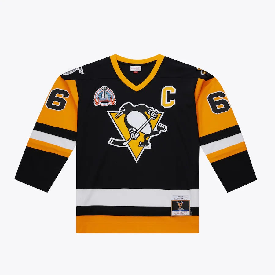 Mitchell & Ness Men's NHL Mario Lemieux Pittsburgh Penguins Power Play Player Jersey - Black