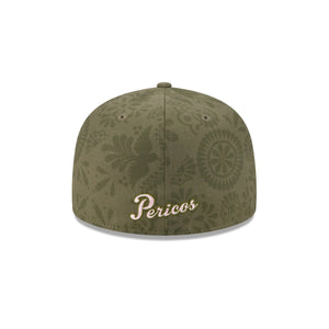 59Fifty LMB x NEWERAMX Pericos De Puebla Olive - Gray UV