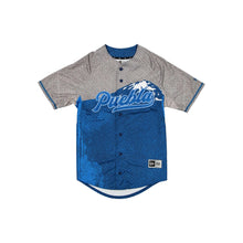 Load image into Gallery viewer, 2025 New Era Liga Mexicana LMB 100th Anniversary Pericos de Puebla Authentic Alt Jersey - Blue/Gray
