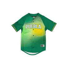 Load image into Gallery viewer, 2025 New Era Liga Mexicana LMB 100th Anniversary Pericos de Puebla Authentic Away Jersey - Green
