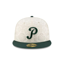 Load image into Gallery viewer, 59Fifty LMB Pericos de Puebla Game Cap Home AOP 2T Chrome/Dark Green - Black UV
