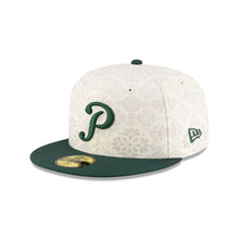 Load image into Gallery viewer, 59Fifty LMB Pericos de Puebla Game Cap Home AOP 2T Chrome/Dark Green - Black UV
