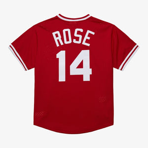 Mitchell & Ness Men's Pete Rose Red Cincinnati Reds 1983 Authentic Batting Practice Jersey
