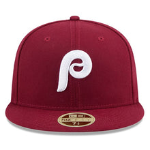 Load image into Gallery viewer, 59Fifty Philadelphia Phillies Maroon 2025 Hall of Fame Fitted Hat - Green UV
