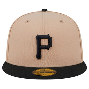59Fifty Pittsburgh Pirates 2T Camel/Black Fitted Hat - Gray UV