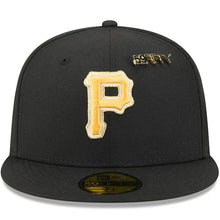 Load image into Gallery viewer, 59Fifty Pittsburgh Pirates Black 2025 59FIFTY Day Fitted Hat - Gold UV
