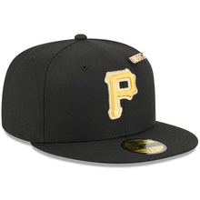 Load image into Gallery viewer, 59Fifty Pittsburgh Pirates Black 2025 59FIFTY Day Fitted Hat - Gold UV
