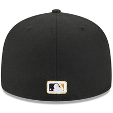 Load image into Gallery viewer, 59Fifty Pittsburgh Pirates Black 2025 59FIFTY Day Fitted Hat - Gold UV
