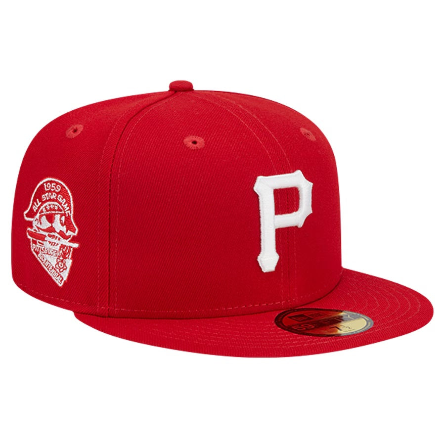 Men's New Era 59Fifty Pittsburgh Pirates 1959 All Star Game Scarlet/White Fitted - Gray UV
