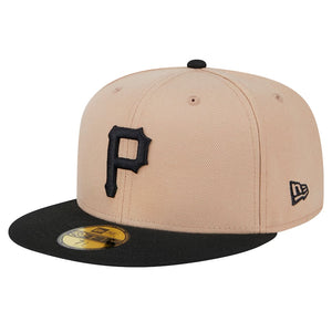 59Fifty Pittsburgh Pirates 2T Camel/Black Fitted Hat - Gray UV