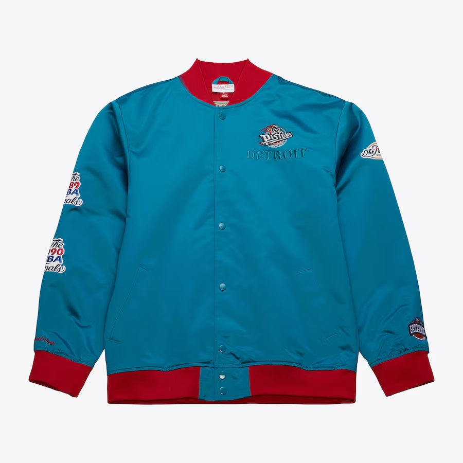 Mitchell & Ness Men's Detroit Pistons Team OG 3.0 Satin Full Snap Jacket