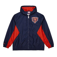 Load image into Gallery viewer, Mitchell &amp; Ness Men's Vintage Chicago Bears Full Zip Windbreaker - Navy/Orange
