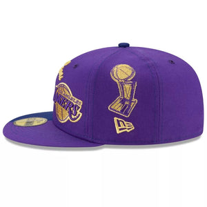 59Fifty Los Angeles Dodgers and Lakers 2020 Dual Champions New Era Fitted Hat - Blue/Purple UV