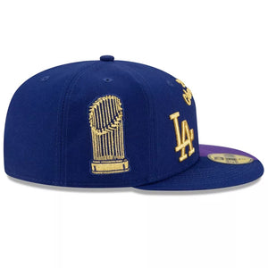 59Fifty Los Angeles Dodgers and Lakers 2020 Dual Champions New Era Fitted Hat - Blue/Purple UV