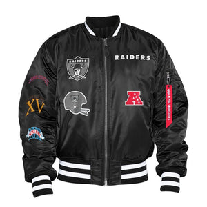 Las Vegas Raiders X New Era X Alpha Industries MA-1 Bomber Jacket