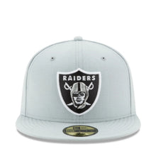 Load image into Gallery viewer, 59Fifty Las Vegas Raiders League Basic Snow Grey - Grey UV
