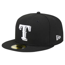 Load image into Gallery viewer, Men&#39;s New Era 59Fifty Texas Rangers 1995 ASG Black/White Fitted - Gray UV
