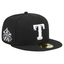 Load image into Gallery viewer, Men&#39;s New Era 59Fifty Texas Rangers 1995 ASG Black/White Fitted - Gray UV
