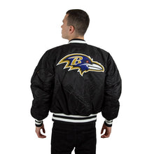 Load image into Gallery viewer, Baltimore Ravens X New Era X Alpha Industries MA-1 Bomber Jacket
