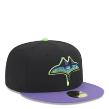 Load image into Gallery viewer, 59Fifty Tampa Bay Rays City Connect On-Field 2-Tone Black/Purple - Navy UV
