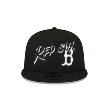 Load image into Gallery viewer, 9Fifty Boston Red Sox Trucker Snapback by New Era Black - Black UV
